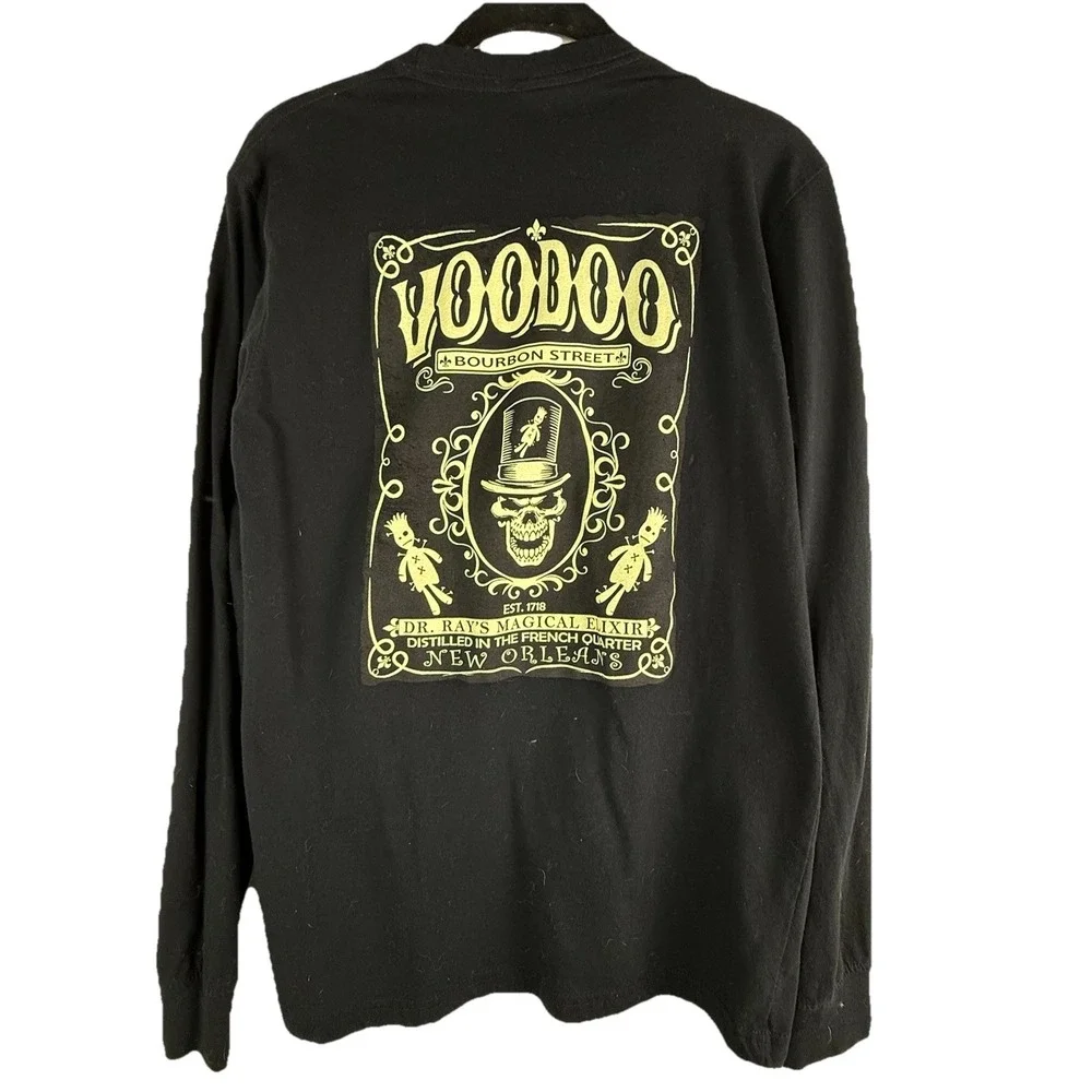 Voodoo New Orleans Unisex Long Sleeve Tshirt‎ 100% Cotton Medium - Picture 2 of 5